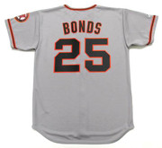 BARRY BONDS San Francisco Giants 2002 Majestic Throwback Away Baseball Jersey - BACK