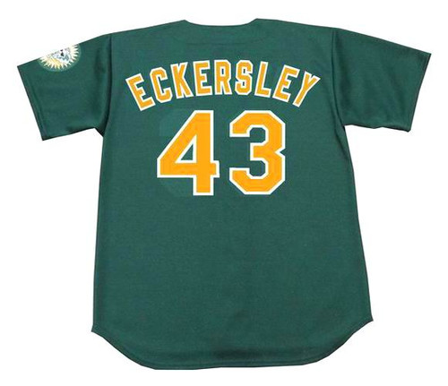 DENNIS ECKERSLEY BOSTON RED SOX SEWN JERSEY - MLB MAJESTIC