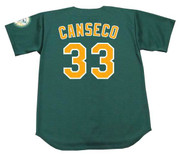 JOSE CANSECO Oakland Athletics 1997 Alternate Majestic Baseball Throwback Jersey - BACK