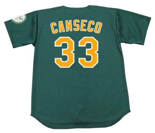Jose Canseco Signed Oakland A's Yellow T/B Majestic Rep Jersey w/88 MVP (SS COA)