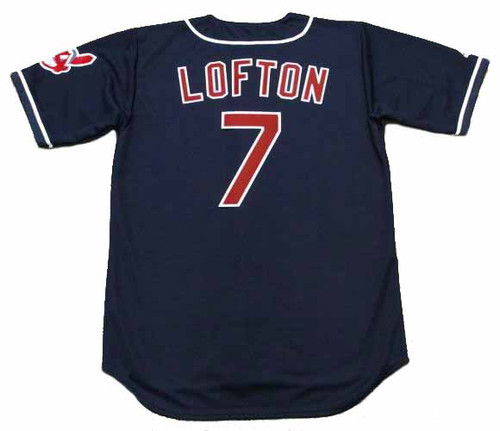 Men's Majestic Cleveland Indians #7 Kenny Lofton Authentic Red 1978 Turn  Back The Clock MLB Jersey