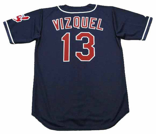 Wholesale Cleveland Indians 13 Omar Vizquel throwback baseball jersey  stitched S-5XL From m.