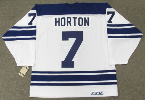 Tim HORTON Vintage Toronto maple Leafs Blue CCM 550 Jersey Lace-up