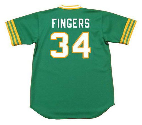 MAJESTIC  ROLLIE FINGERS Oakland Athletics 1973 Cooperstown Baseball Jersey