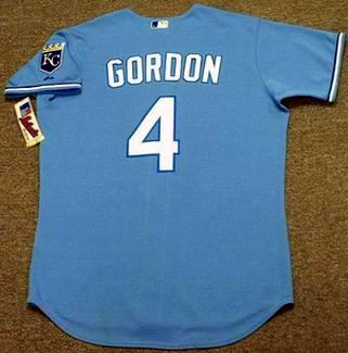 Kansas City Royals No4 Alex Gordon Blue Alternate 2 Women's Stitched Jersey