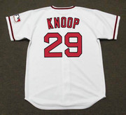 BOBBY KNOOP California Angels 1969 Majestic Cooperstown Home Baseball Jersey