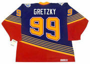 WAYNE GRETZKY St. Louis Blues 1996 Away CCM NHL Vintage Throwback Jersey - BACK