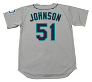 RANDY JOHNSON Seattle Mariners 1997 Majestic Throwback Away Baseball Jersey