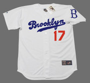 CARL ERSKINE Majestic Throwback Home Brooklyn Dodgers Jersey - FRONT