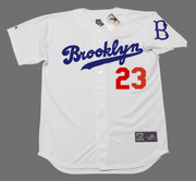 DON ZIMMER Majestic Throwback Home Brooklyn Dodgers Shirt - FRONT