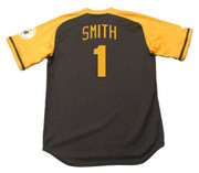 OZZIE SMITH San Diego Padres 1978 Away Majestic Baseball Throwback Jersey - BACK