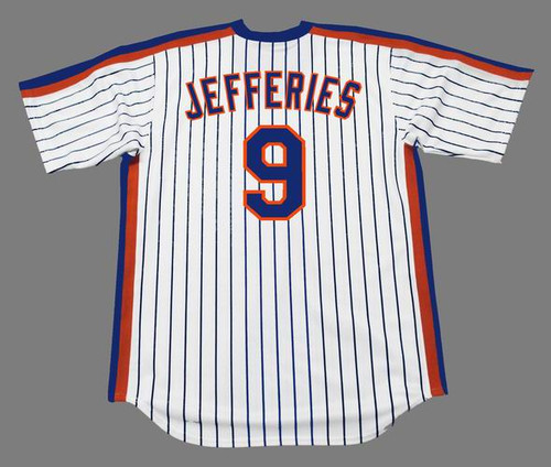 GREGG JEFFERIES New York Mets 1987 Majestic Cooperstown Home Baseball Jersey  - Custom Throwback Jerseys
