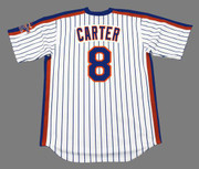 GARY CARTER New York Mets 1986 Majestic Throwback Home Baseball Jersey - BACK