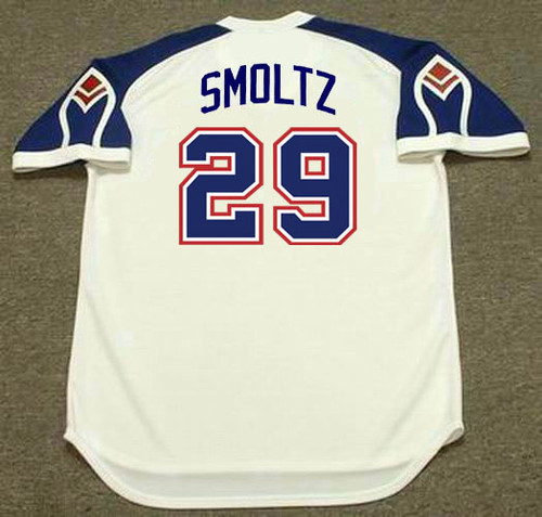 JOHN SMOLTZ  Atlanta Braves 1970's Home Majestic Throwback