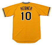 RICHIE HEBNER Pittsburgh Pirates 1982 Majestic Cooperstown Home Baseball Jersey