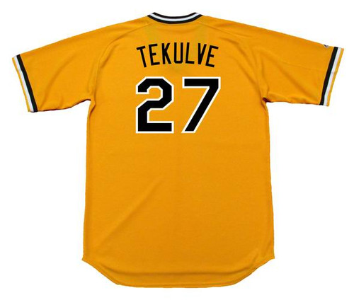 27 KENT TEKULVE Pittsburgh Pirates MLB Pitcher Black Throwback Jersey