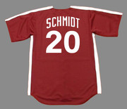 MIKE SCHMIDT Philadelphia Phillies 1979 Majestic Throwback Baseball Jersey - BACK