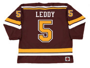 NICK LEDDY Minnesota Gophers 2005 NCAA Throwback Hockey Jersey - BACK