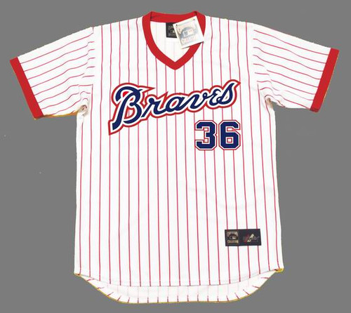 AUSTIN RILEY  Atlanta Braves 1970's Home Majestic Throwback Baseball Jersey