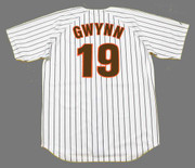 TONY GWYNN San Diego Padres 1989 Home Majestic Baseball Throwback Jersey - BACK