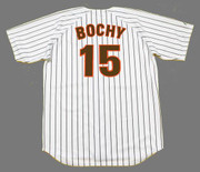 BRUCE BOCHY San Diego Padres 1986 Home Majestic Throwback Baseball Jersey - BACK