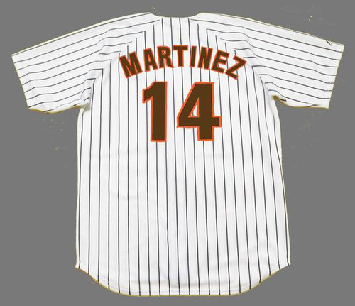 CARMELO MARTINEZ  San Diego Padres 1984 Away Majestic Throwback Baseball  Jersey