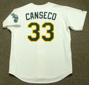 JOSE CANSECO Oakland Athletics 1989 Home Majestic Baseball Throwback Jersey - BACK