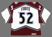 2001 Colorado Avalanche Home CCM Throwback ADAM FOOTE NHL hockey jersey - BACK