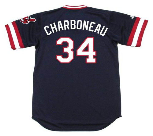 MAJESTIC  PEDRO CERRANO Cleveland Indians Cooperstown Baseball Jersey