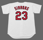 TED SIMMONS St. Louis Cardinals 1970 Home Majestic Throwback Baseball Jersey - BACK