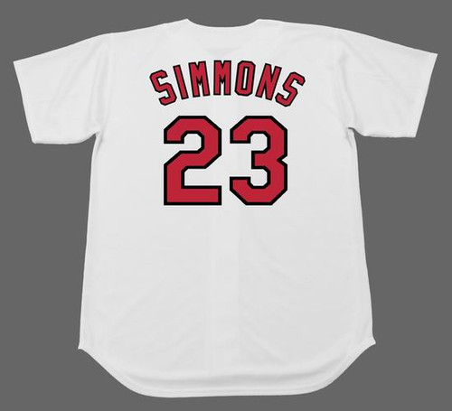 TED SIMMONS  St. Louis Cardinals 1970 Majestic Home Throwback Baseball  Jersey