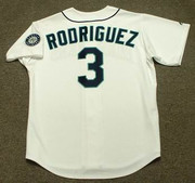 ALEX RODRIGUEZ Seattle Mariners 1997 Majestic Throwback Home Baseball Jersey - BACK