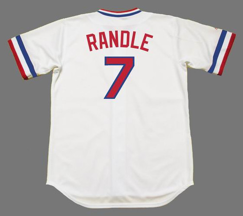 MAJESTIC  LENNY RANDLE Texas Rangers 1974 Cooperstown Baseball Jersey