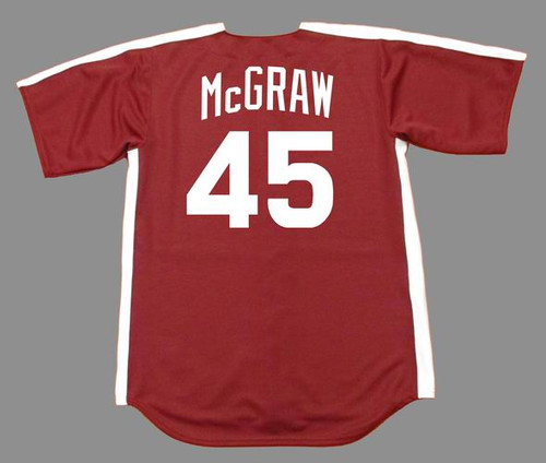 MAJESTIC  TUG McGRAW Philadelphia Phillies 1979 Cooperstown Baseball Jersey
