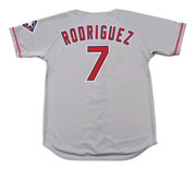 IVAN RODRIGUEZ Texas Rangers 1995 Away Majestic Baseball Throwback Jersey