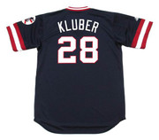 COREY KLUBER Cleveland Indians 1970's Majestic Cooperstown Throwback Jersey