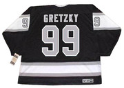 WAYNE GRETZKY Los Angeles Kings 1989 Away CCM NHL Vintage Throwback Jersey - BACK