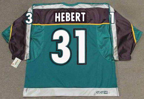 CCM Guy Hebert Signed Mighty Ducks Jersey