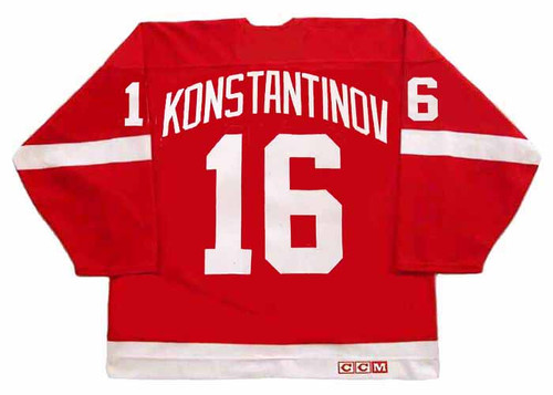 Vladimir Konstantinov Custom Detroit Red Autographed Jersey JSA COA -  SportsGraphing