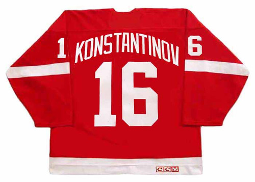 Vladimir Konstantinov Custom Detroit Red Autographed Jersey JSA