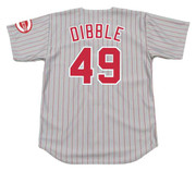 ROB DIBBLE Cincinnati Reds 1993 Majestic Throwback Away Baseball Jersey