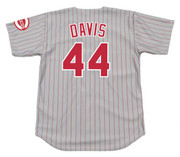 ERIC DAVIS Cincinnati Reds 1996 Majestic Throwback Away Baseball Jersey