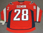 ALEXANDER SEMIN 2010 Home REEBOK Washington Capitals throwback jersey - BACK