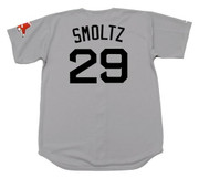 JOHN SMOLTZ Boston Red Sox 2009 Majestic Throwback Away Baseball Jersey