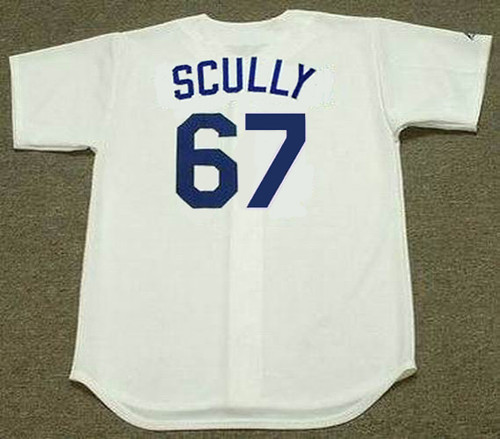 VIN SCULLY  Los Angeles Dodgers Majestic Throwback Home Baseball
