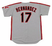 KEITH HERNANDEZ Cleveland Indians 1990 Away Majestic Throwback Baseball Jersey - BACK