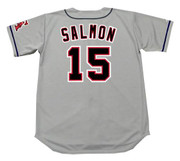 TIM SALMON California Angels 1996 Majestic Throwback Away Baseball Jersey