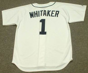 LOU WHITAKER Detroit Tigers 1984 Majestic Throwback Home Baseball Jersey