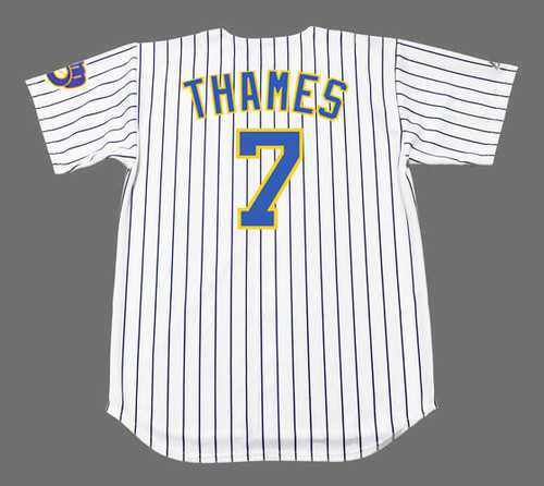 Eric Thames Signed XL Home Jersey Autographed MLB Milwaukee Brewers COA PSA  DNA