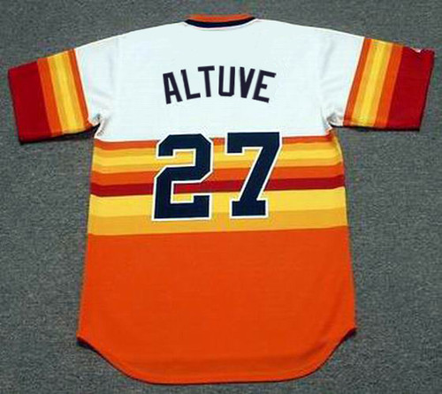 Jose Altuve 2012 Houston Astros 50th Anniv. Men's Alternate Brick Red  Jersey